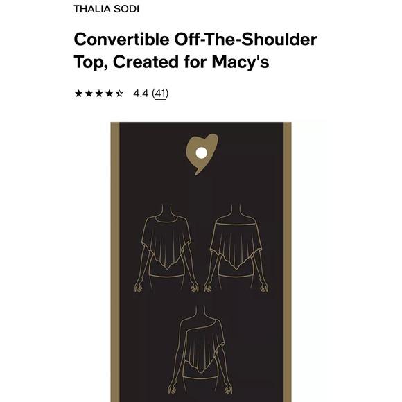 Thalia Convertible Off-The-Shoulder Top - Size XL**. - Picture 6 of 6